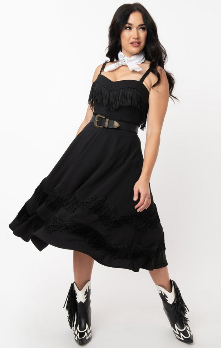 Western Girlie Fringe Swing Dress – Beauty's