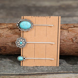 3 PCS/Set Turquoise Hair Pins