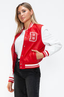 "B" is for Beauty's Bomber Jacket in Red