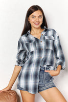 Plaid Dropped Shoulder Shirt