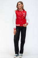 "B" is for Beauty's Bomber Jacket in Red