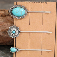 3 PCS/Set Turquoise Hair Pins