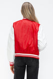 "B" is for Beauty's Bomber Jacket in Red