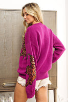 Sequin Tiger Embroidery Sweater