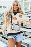 Sequin Basketball Long Sleeve Sweatshirt