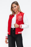 "B" is for Beauty's Bomber Jacket in Red