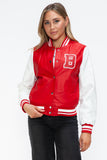 "B" is for Beauty's Bomber Jacket in Red