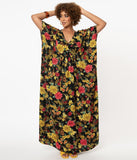 Black & Yellow Caftan Dress