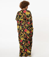 Black & Yellow Caftan Dress