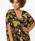 Black & Yellow Caftan Dress