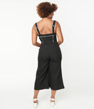 Nautical Retro Jumpsuit in Black