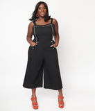 Nautical Retro Jumpsuit in Black