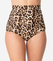 Monroe High Waist Bottom in Leopard Print