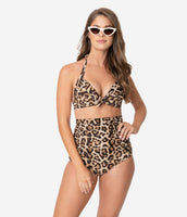 Monroe Bikini Top in Leopard Print