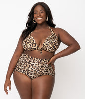 Monroe High Waist Bottom in Leopard Print