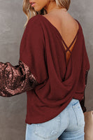 Sequins Sparkle Sleeve Top